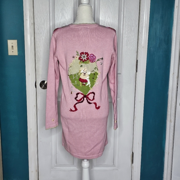 Storybook Knits Pink Floral Embroidered Cardigan - Picture 10 of 16